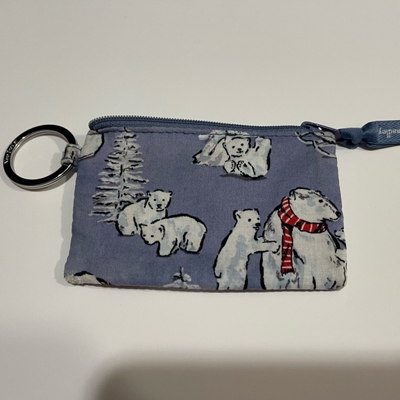 Vera Bradley Polar Bear ID Holder with Keyring - Picture 1 of 8